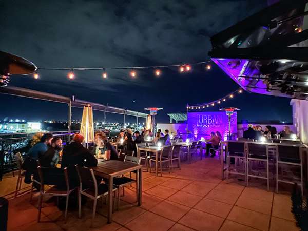 Outdoor dining at Urban Roof Top